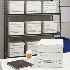 Staples Basic-Duty File Box, Lift Off Lid, Letter/Legal, White/Black, 10/Pack (TR59208) -Cheap Staples Shop s1219844 sc7