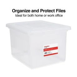 TRU RED™ Hanging File Box, Snap Lid, Letter/Legal Size, Frost Gray, 4/Carton (TR57623CT) -Cheap Staples Shop s1220991 sc7