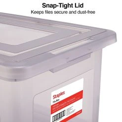 TRU RED™ Hanging File Box, Snap Lid, Letter/Legal Size, Frost Gray, 4/Carton (TR57623CT) -Cheap Staples Shop s1220992 sc7