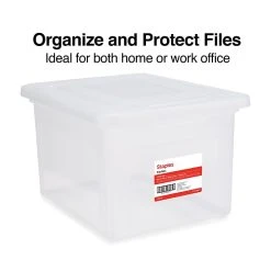 TRU RED™ Hanging File Box, Snap Lid, Letter/Legal Size, Frost Gray, 4/Carton (TR57623CT) -Cheap Staples Shop s1220994 sc7