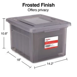 TRU RED™ Hanging File Box, Snap Lid, Letter/Legal Size, Frost Gray, 4/Carton (TR57623CT) -Cheap Staples Shop s1220997 sc7