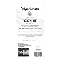 Paper Mate Liquid Paper DryLine Grip Correction Tape, White, 2/Pack (87813) 15 Paper Mate Liquid Paper DryLine Grip Correction Tape, White, 2/Pack (87813) -Cheap Staples Shop sp102582364 sc7