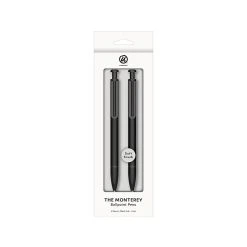 U Brands The Monterey Retractable Ballpoint Pen, Black Ink, 2/Pack (3279U04-24)