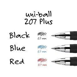 Uni-ball Uniball 207 Plus+ Gel Pens, Medium Point, 0.7mm, Assorted Inks, 6/Pack (70143) -Cheap Staples Shop sp126688209 sc7