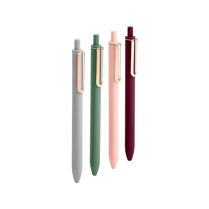 Poppin Luxe Retractable Rollerball Pen, Black Ink, 4/Kit (108679) 3 Poppin Luxe Retractable Rollerball Pen, Black Ink, 4/Kit (108679)