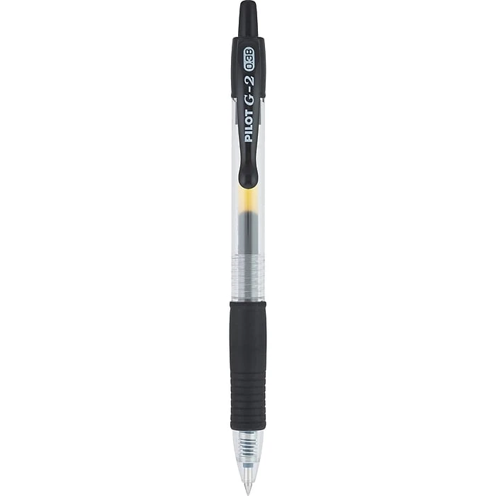 Pilot G2 Retractable Gel Pens, Ultra Fine Point, Black Ink, Dozen (31277) 4 Pilot G2 Retractable Gel Pens, Ultra Fine Point, Black Ink, Dozen (31277) - Image 2