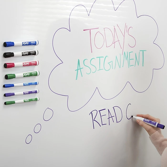 Expo Magnetic Dry Erase Markers With Eraser, Chisel Tip, Assorted, 4/Pack (1944728) 5 Expo Magnetic Dry Erase Markers With Eraser, Chisel Tip, Assorted, 4/Pack (1944728) - Image 3