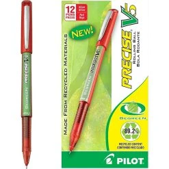 Pilot Precise V5 BeGreen Rollerball Pens, Extra Fine Point, Red Ink, Dozen (26302) -Cheap Staples Shop sp135695512 sc7