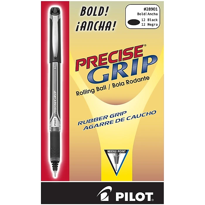 Pilot Precise Grip Rollerball Pens, Bold Point, Blue Ink, Dozen (28902) 8 Pilot Precise Grip Rollerball Pens, Bold Point, Blue Ink, Dozen (28902) - Image 6