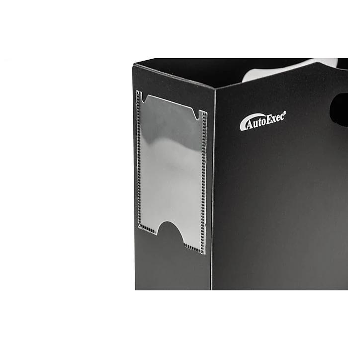 AutoExec Plastic File Holder 12”W X 9.5”H X 3”D Letter Size, Black (FILEHOLDER-01) 5 AutoExec Plastic File Holder 12”W X 9.5”H X 3”D Letter Size, Black (FILEHOLDER-01) - Image 3