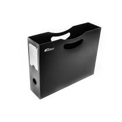 AutoExec Plastic File Holder 12”W X 9.5”H X 3”D Letter Size, Black (FILEHOLDER-01)