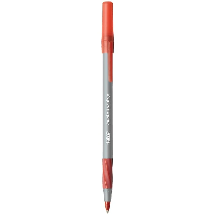 BIC Round Stic Grip Xtra Comfort Ballpoint Pens, Medium Point, Red Ink, Dozen (13889) 6 BIC Round Stic Grip Xtra Comfort Ballpoint Pens, Medium Point, Red Ink, Dozen (13889) - Image 4