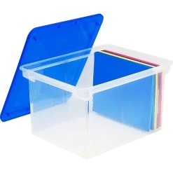 Storex File Storage Box With Snap-On Lid, Letter/Legal Size, Clear/Blue (STX61508U01C) 8 Storex File Storage Box With Snap-On Lid, Letter/Legal Size, Clear/Blue (STX61508U01C) -Cheap Staples Shop sp153053795 sc7
