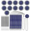 Nadex Coins Ball And Chain Security Pen Set, Blue, Dozen (NCS8-1205) -Cheap Staples Shop sp153636122 sc7