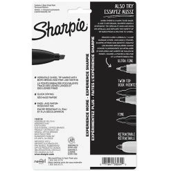 Sharpie Permanent Markers, Chisel Tip, Black, 4/Pack (38264) -Cheap Staples Shop sp161466882 sc7