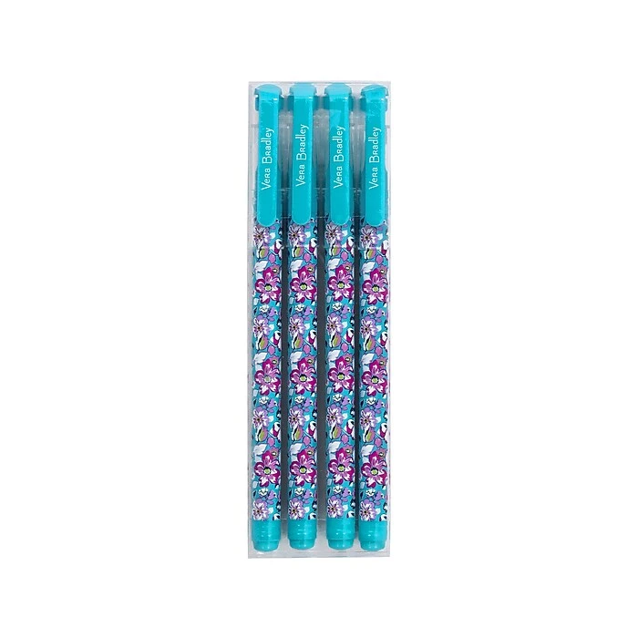 Vera Bradley Gaby Floral Gel Pens, Medium Point, Assorted Inks, 4/Pack (226384) 3 Vera Bradley Gaby Floral Gel Pens, Medium Point, Assorted Inks, 4/Pack (226384)