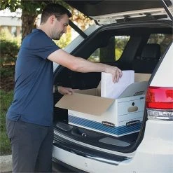 Bankers Box Stor/File™ Medium-Duty FastFold File Storage Boxes, String & Button, Letter Size, White/Blue, 20/Carton (0070409) -Cheap Staples Shop sp165492537 sc7