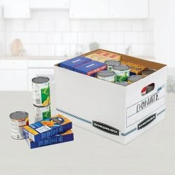 Bankers Box Easylift Corrugated File Storage Boxes, Lift-Off Lid, Letter/Letter Size, White/Blue, 12/Ct (0006301) -Cheap Staples Shop sp165492730 sc7