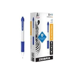 Zebra Sarasa Dry X20+ Retractable Gel Pen, Medium Point, Blue Ink, Dozen (41620)