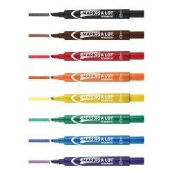Avery Marks-A-Lot Permanent Markers, Chisel Tip, Assorted, Dozen (24800) -Cheap Staples Shop sp170188033 sc7