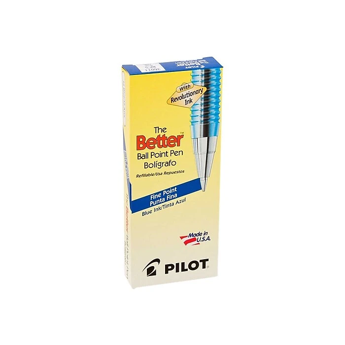 Pilot Better Ballpoint Pens, Fine Point, Blue Ink, Dozen (36011) 6 Pilot Better Ballpoint Pens, Fine Point, Blue Ink, Dozen (36011) - Image 4
