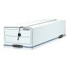Bankers Box Liberty Corrugated File Storage Boxes, String & Button Closure, Check & Form Size, White/Blue, 12/Carton (00022) -Cheap Staples Shop sp40285669 sc7