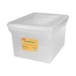 Staples Plastic File Box, Letter/Legal Size, Clear (140050) -Cheap Staples Shop sp40285848 sc7