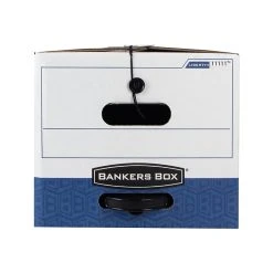 Bankers Box Liberty Plus Heavy-Duty FastFold File Storage Boxes, String & Button, Letter Size, White/Blue, 12/Carton (11111) -Cheap Staples Shop sp40285859 sc7