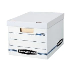 Bankers Box Stor/File™ Corrugated File Storage Boxes, Lift-Off Lid, Letter/Legal Size, White/Blue, 4/Carton (0070308) -Cheap Staples Shop sp40285893 sc7