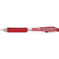 Pentel WOW! Retractable Gel Pens, Medium Point, Red Ink, Dozen (K437-B) -Cheap Staples Shop sp40303560 sc7