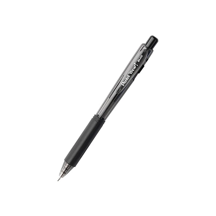 Pentel WOW! Retractable Ballpoint Pens, Medium Point, Black Ink, Dozen (BK440-A) 4 Pentel WOW! Retractable Ballpoint Pens, Medium Point, Black Ink, Dozen (BK440-A) - Image 2