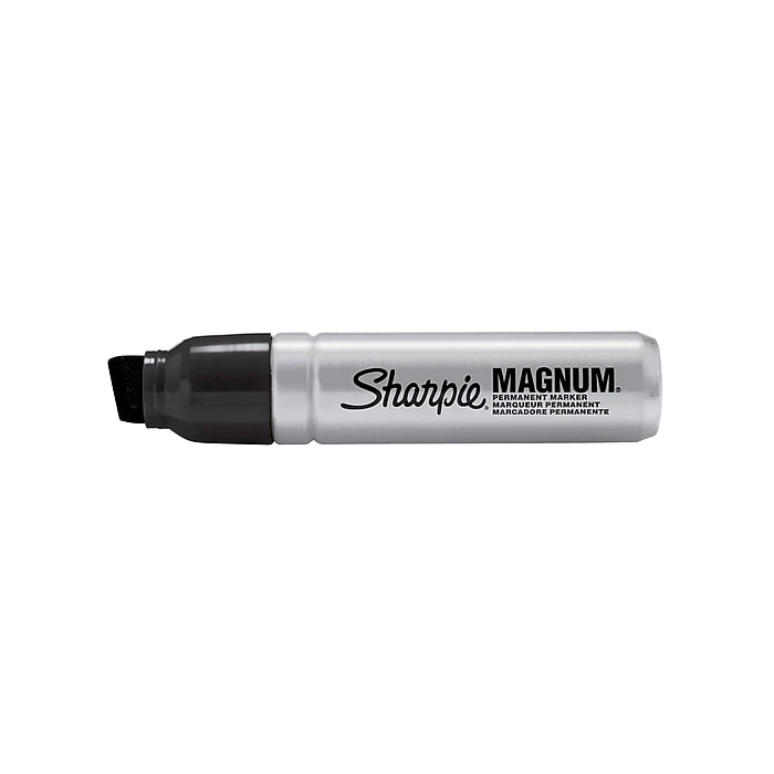 Sharpie Magnum Permanent Marker, Chisel Tip, Black (44001) 5 Sharpie Magnum Permanent Marker, Chisel Tip, Black (44001) - Image 3