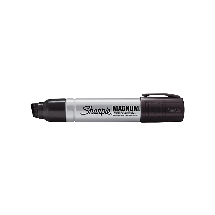 Sharpie Magnum Permanent Marker, Chisel Tip, Black (44001) 4 Sharpie Magnum Permanent Marker, Chisel Tip, Black (44001) - Image 2