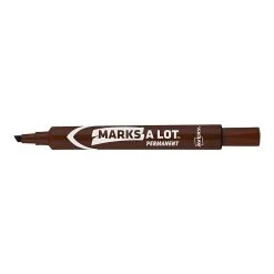 Avery Marks-A-Lot Large Desk-Style Permanent Marker, Chisel Tip, Brown Ink, Dozen (08881)
