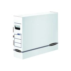 Bankers Box Corrugated File Storage Boxes, X-Ray Size, White/Blue, 6/Carton (00650)