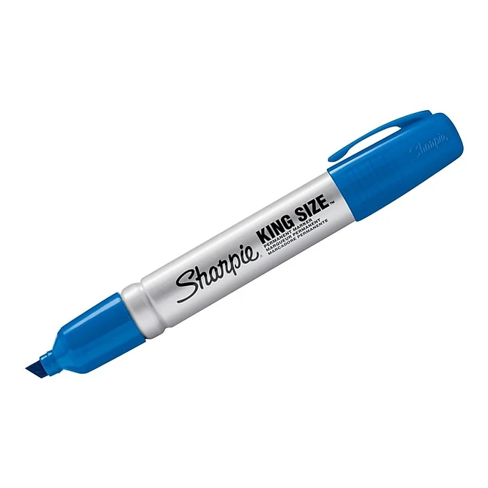 Sharpie King Size Permanent Marker, Chisel Tip, Blue, Dozen (15003) 4 Sharpie King Size Permanent Marker, Chisel Tip, Blue, Dozen (15003) - Image 2