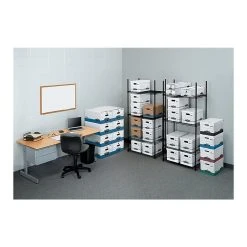 Bankers Box Liberty Heavy-Duty Corrugated File Storage Boxes, Letter Size, White/Blue, 4/Carton (0001103) -Cheap Staples Shop sp40888382 sc7