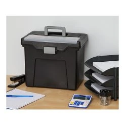 IRIS Portable File Box With Organizer Lid, Letter Size, Black, 4/Carton (110977) 9 IRIS Portable File Box With Organizer Lid, Letter Size, Black, 4/Carton (110977) -Cheap Staples Shop sp41694114 sc7