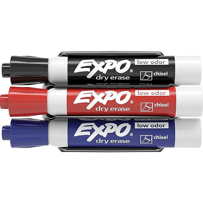 Expo Dry Erase Markers, Chisel Point, Assorted, Starter Set/Kit (81503) 4 Expo Dry Erase Markers, Chisel Point, Assorted, Starter Set/Kit (81503) - Image 2