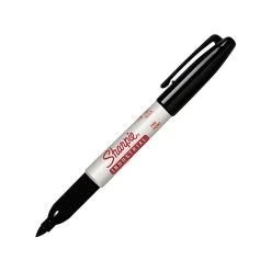 Sharpie Industrial Permanent Marker, Fine Tip, Black (13601)