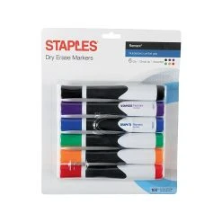 Staples Remarx Dry Erase Markers, Chisel Point, Assorted, 6/Pack (19151) -Cheap Staples Shop sp41816595 sc7