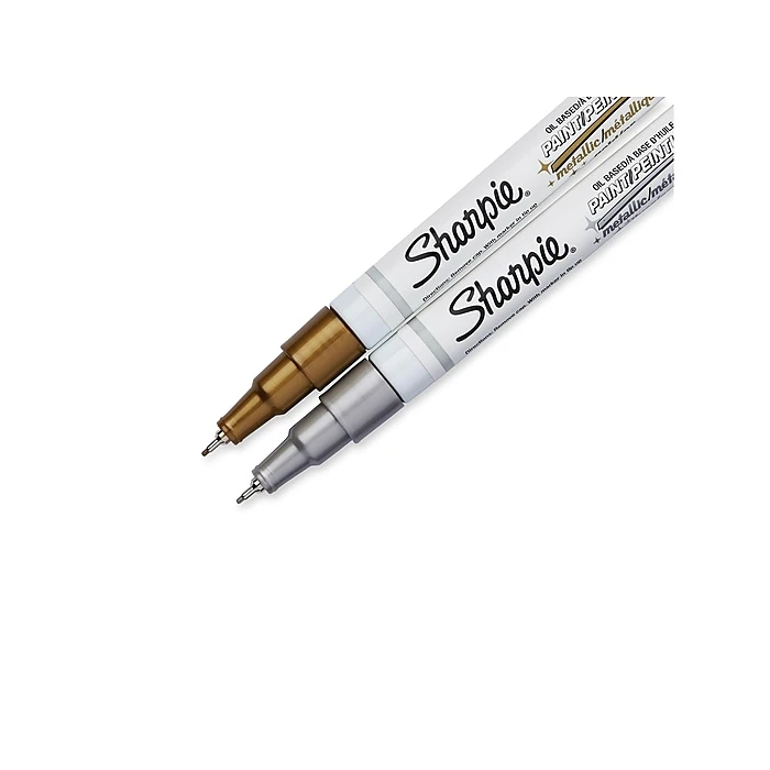 Sharpie Oil-Based Paint Markers, Extra Fine Tip, Assorted Metallic, 2/Pack (30588) 5 Sharpie Oil-Based Paint Markers, Extra Fine Tip, Assorted Metallic, 2/Pack (30588) - Image 3