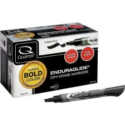 Quartet EnduraGlide Dry Erase Markers, Chisel Tip, Black, 12/Pack (5001-2M) 13 Quartet EnduraGlide Dry Erase Markers, Chisel Tip, Black, 12/Pack (5001-2M) -Cheap Staples Shop sp41816620 sc7