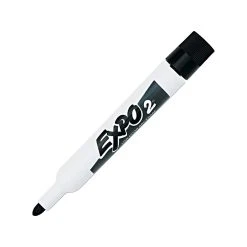 Expo Dry Erase Markers, Bullet Point, Black, 12/Pack (82001)