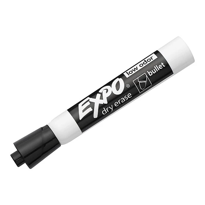 Expo Dry Erase Markers, Bullet Point, Black, 12/Pack (82001) 3 Expo Dry Erase Markers, Bullet Point, Black, 12/Pack (82001) - Image 2