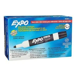 Expo Dry Erase Markers, Bullet Point, Black, 12/Pack (82001) 10 Expo Dry Erase Markers, Bullet Point, Black, 12/Pack (82001) -Cheap Staples Shop sp41816632 sc7