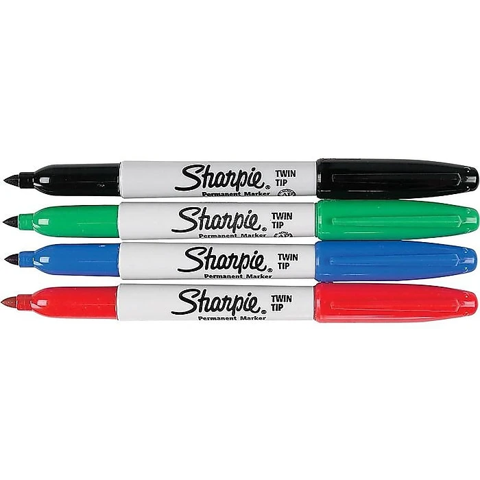 Sharpie Permanent Markers, Twin Tip, Assorted, 4/Pack (32174) 5 Sharpie Permanent Markers, Twin Tip, Assorted, 4/Pack (32174) - Image 3
