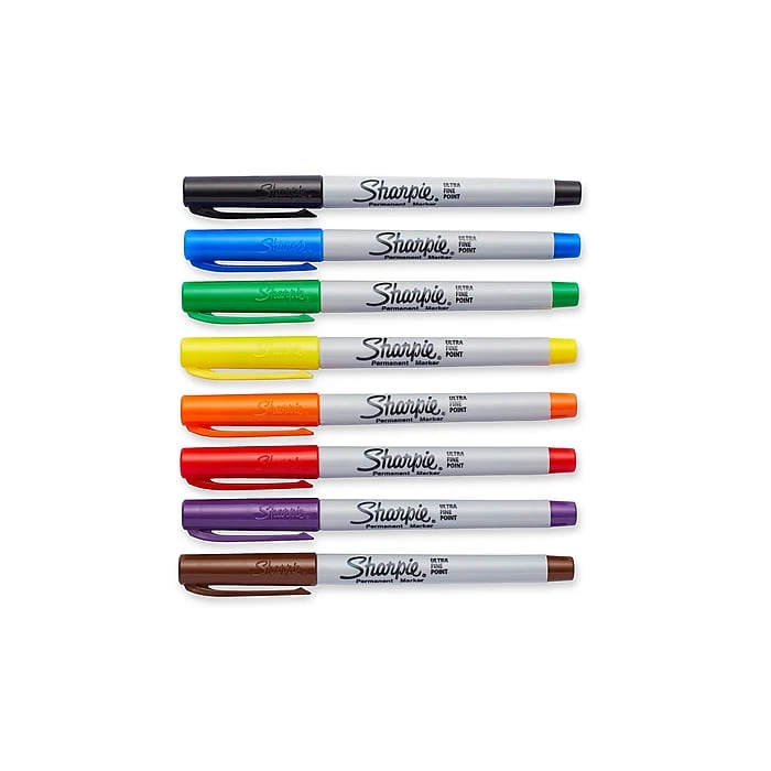 Sharpie Permanent Markers, Ultra Fine Tip, Assorted, 8/Pack (37600) 4 Sharpie Permanent Markers, Ultra Fine Tip, Assorted, 8/Pack (37600) - Image 2