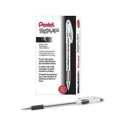 Pentel R.S.V.P. Ballpoint Pens, Medium Point, Black Ink, 12/Pack (BK91-A)