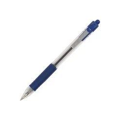 Staples Retractable Ballpoint Pens, Medium Point, Blue Ink, Dozen (28562)